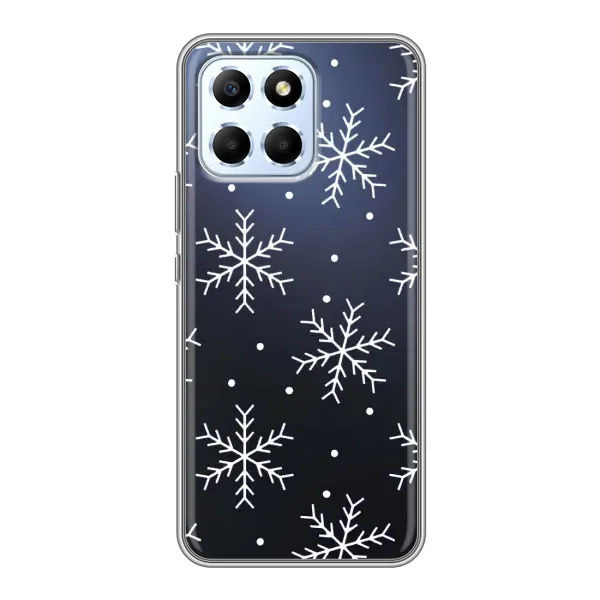 Чехол с принтом «Белые снежинки» для Huawei Honor X6