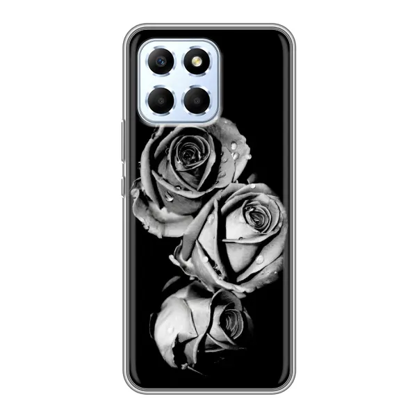 Чехол с принтом «Черная роза» для Huawei Honor X6