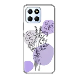 Силиконовый чехол с принтом в цветах на Huawei Honor X6