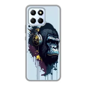 Чохол з Мавпами Huawei Honor X6 - (AlphaPrint) (Горила в навушниках)