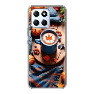 Чохол з унікальним дизайном 'Осінь з кавою' для Huawei Honor X6 (Кава і гарбузики)