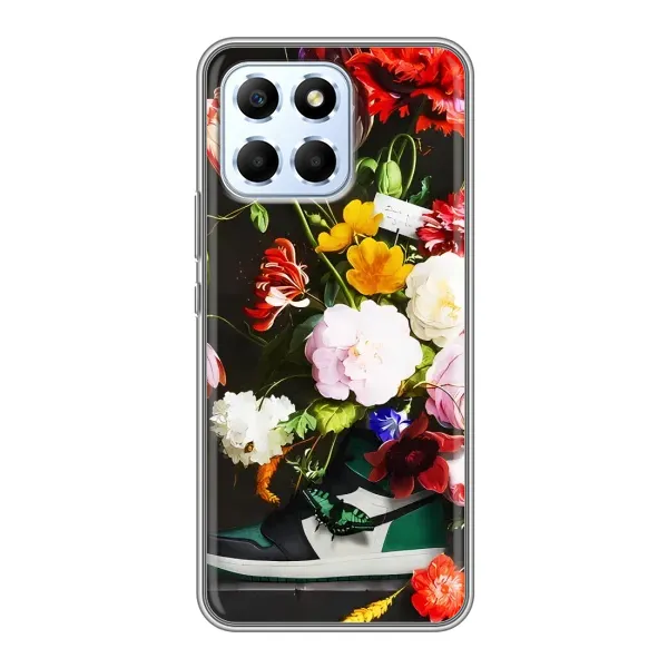 Чехол с принтом «Nike цветы» для Huawei Honor X6 Чехол с принтом «Nike цветы» для Huawei Honor X6