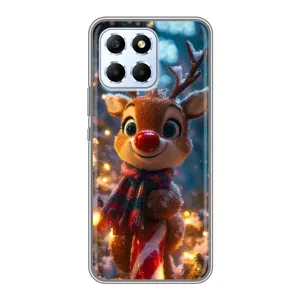 Яскравий чохол для Huawei Honor X6 з Зимові Оленята (Олень з шарфом)