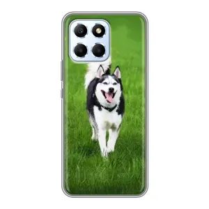 Чехол с Хаски для Huawei Honor X6 - (AlphaPrint) (Радостный Хаски)