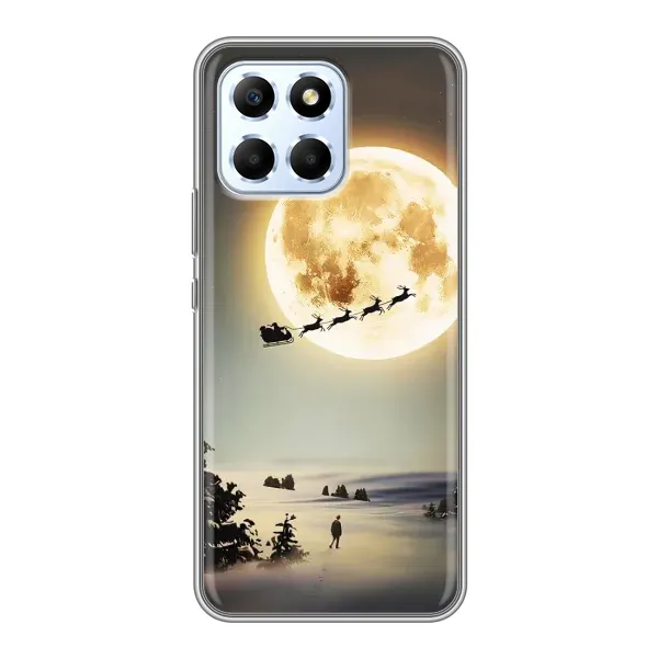Чехол с принтом «Санта на луне» для Huawei Honor X6