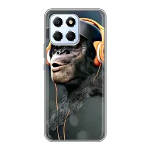 Чохол з Мавпами Huawei Honor X6 - (AlphaPrint) (В навушниках)