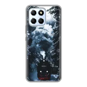 Новорічні, Святкові Чохли для Huawei Honor X6 - 2024 год (Зимовий потяг)