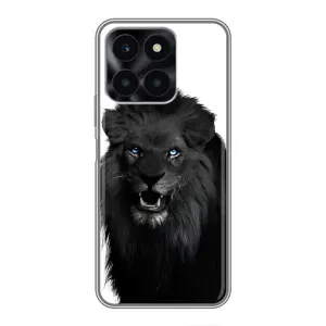 Чехлы с картинками животных Huawei Honor X6a (Черный ЛЕВ)