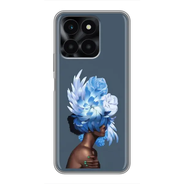 Чехол с принтом «Цветы на голове» для Huawei Honor X6a