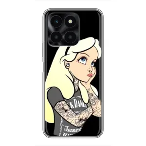 Чехол с печатью для Huawei Honor X6a - (Мода) (AlphaPrint) (Девочка в тату)