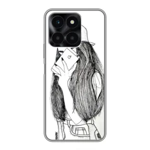 Чехол с печатью для Huawei Honor X6a - (Мода) (AlphaPrint) (Фото девочки)