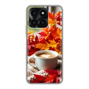 Чехол с уникальным дизайном «Осень с кофе» для Huawei Honor X6a