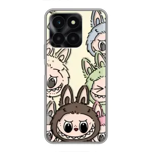 Чехол с Лабубу на Huawei Honor X6a (Золотая обезьяна Bored Ape)