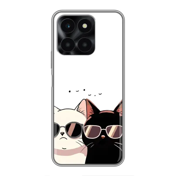 Чохол з принтом «Коти в окулярах» для Huawei Honor X6a Чохол з принтом «Коти в окулярах» для Huawei Honor X6a