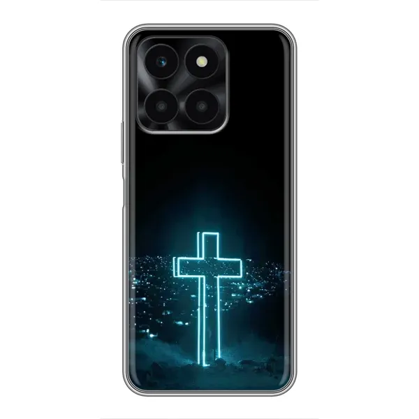 Чехол с принтом «Крест и город» для Huawei Honor X6a