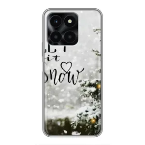 Новогодние, Праздничные Чехлы для Huawei Honor X6a - 2024 год (Let it snow)