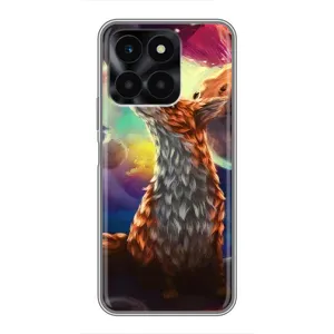 Чехлы с картинкой Лисички для Huawei Honor X6a (VPrint) (Лисица в космосе)