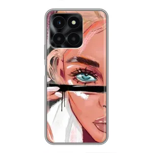 Чехол с печатью для Huawei Honor X6a - (Мода) (AlphaPrint) (Макияж)