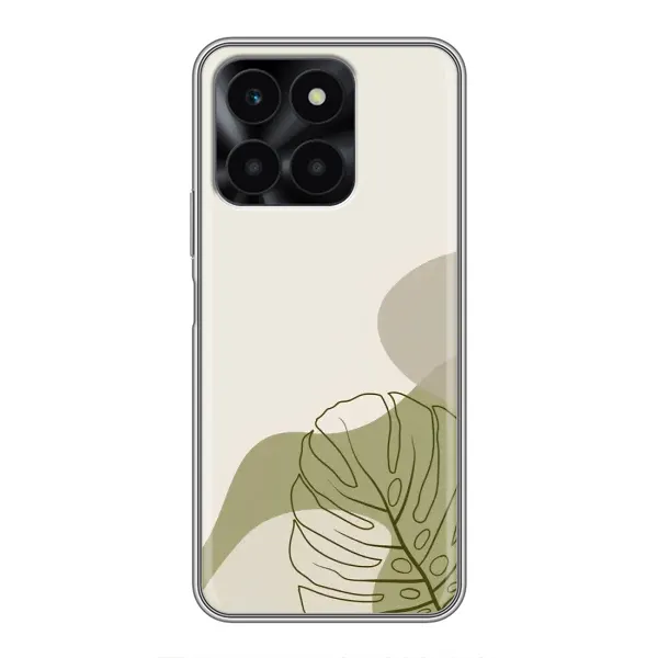Чехол с принтом «Зеленая монстера дизайн» для Huawei Honor X6a