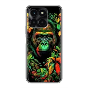 Чехол с Обезьянами Huawei Honor X6a - (AlphaPrint) (Обезьяна в тропиках)
