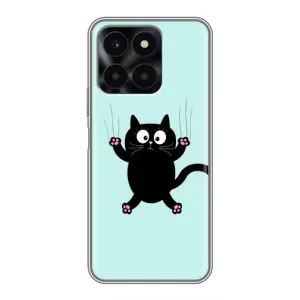 Чехол с принтом для Huawei Honor X6a (AlphaPrint) Модные коты (Падающий кот)