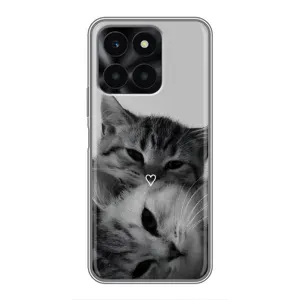 Чехол с рисунком кот на Huawei Honor X6a (Пара котов)
