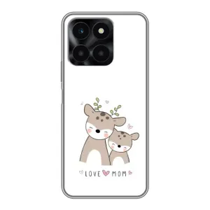 Чехлы для мамы на Huawei Honor X6a (Оленята мама и малыш)