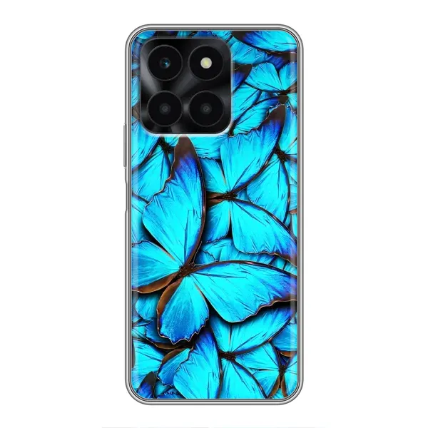 Чехол с принтом «Синие бабочки» для Huawei Honor X6a Чехол с принтом «Синие бабочки» для Huawei Honor X6a