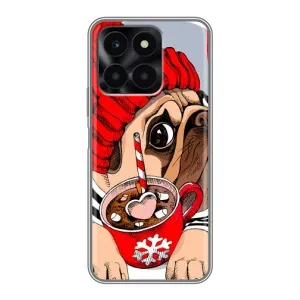 Чехлы с собаками для Huawei Honor X6a (VPrint) (Собачка в шапке)