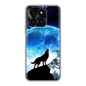 Защитные чехлы для Хонор Х6а (AlphaPrint) (ХИТ продаж) ВОЛК (Волк на луну)