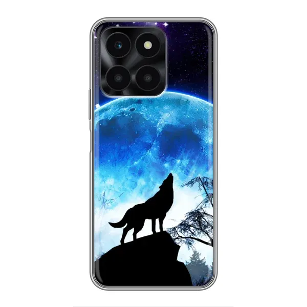 Чехол с принтом «Волк на луну» для Huawei Honor X6a