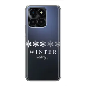 Зимние Чехлы для Хонор Х6а - прозрачный фон (Winter loading)