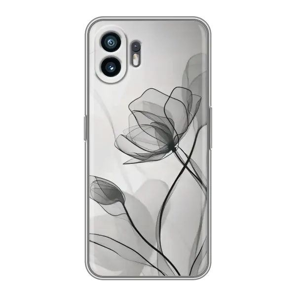 Чохол з принтом «Чорні квіти» для Huawei Honor X6e