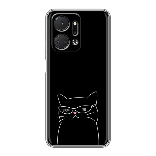 Чехол с принтом «Равнодушный кот» для Huawei Honor X7a