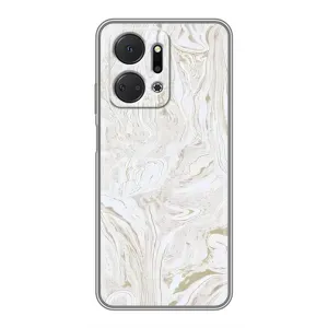 Мраморный чехол на Huawei Honor X7a (VPrint) (Белый мрамор)