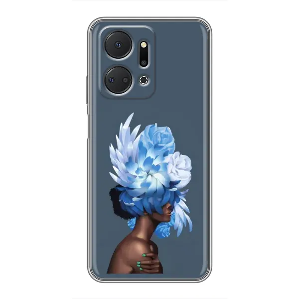 Чехол с принтом «Цветы на голове» для Huawei Honor X7a