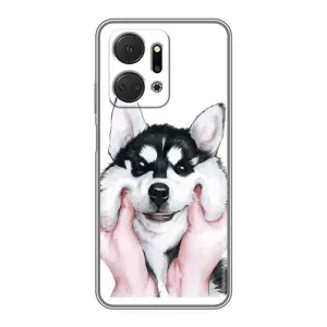 Чохли з собаками для Huawei Honor X7a (VPrint) (Радісний Хаскі)