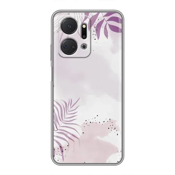 Чехол с принтом «Фиолетовые листья» для Huawei Honor X7a