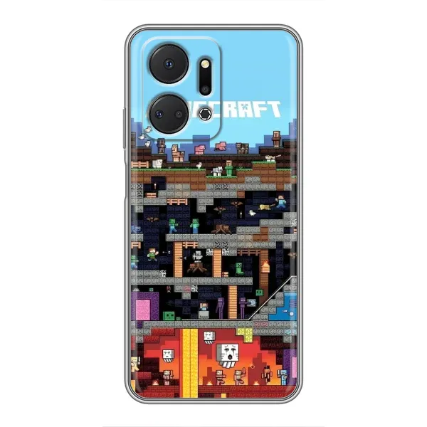 Чехол с принтом «фон Minecraft» для Huawei Honor X7a