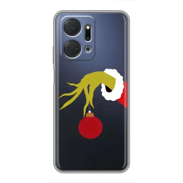 Чехол с принтом «Гринч с игрушкой» для Huawei Honor X7a