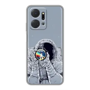 Чехол NASA для Huawei Honor X7a (AlphaPrint) (Космонавт фото)