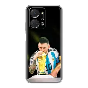 Чехлы для Huawei Honor X7a (Leo чемпион) (AlphaPrint) (Кубок Месси)