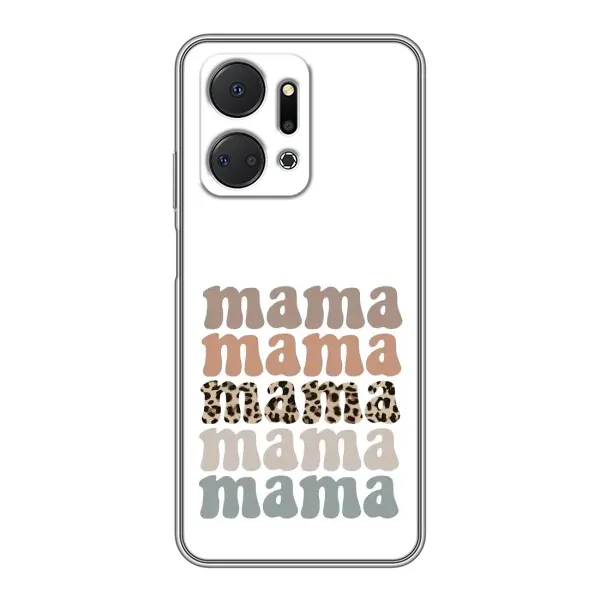 Чехол с принтом «Текстовый коллаж мама» для Huawei Honor X7a