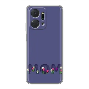 Чехлы для мамы на Huawei Honor X7a (Мама в цветах)