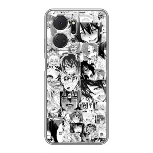 Анимешный чехол для Huawei Honor X7a (Ahegao manga)