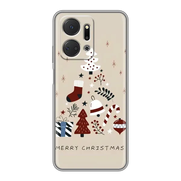 Чехол с принтом «Merry Christmas» для Huawei Honor X7a Чехол с принтом «Merry Christmas» для Huawei Honor X7a