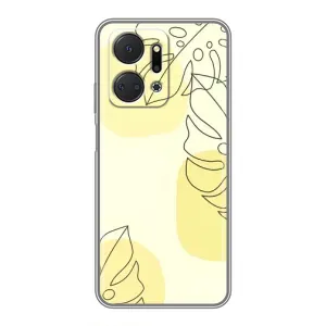 Силиконовый чехол с принтом в цветах на Huawei Honor X7a