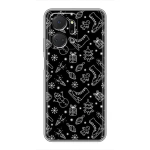 Новогодние, Праздничные Чехлы для Huawei Honor X7a - 2024 год (Новогодний фон)