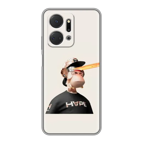 Чехол с принтом «обезьяна NFT в очках» для Huawei Honor X7a