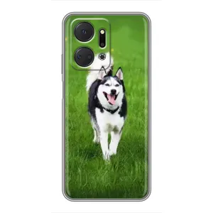 Чохол з Хаскі Huawei Honor X7a - (AlphaPrint) (Радісний Хаскі)